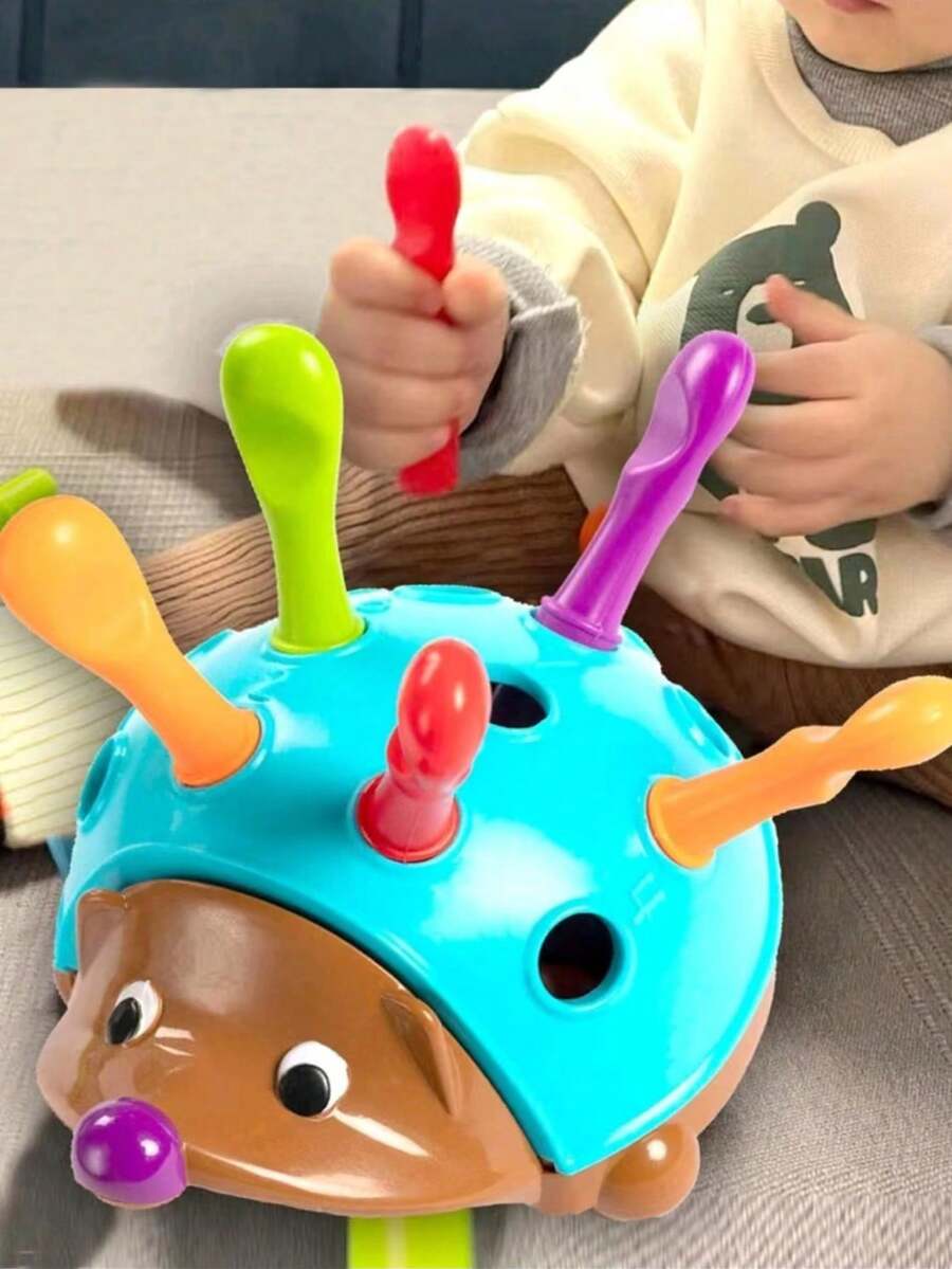 1套塑料刺猬玩具,有趣的兒童教育玩具