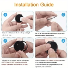 3pcs 3D Protective Film Compatible With Samsung Galaxy Watch 6 Classic Full Screen Soft Film - Clear - View 4