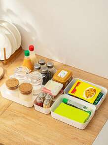 1 件廚房抽屜收納盤,用於存放餐具、調味品、筷子和餐具 - 白色 - 查看 8