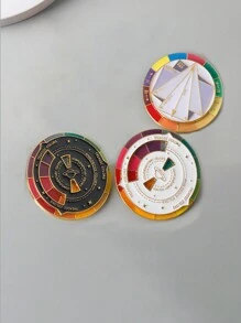 男士彩色旋轉胸針可旋轉顏色選擇拼圖裝飾徽章配件旋轉玩具 - 配色選擇胸針 - 查看 12