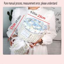 Hand-Held Bouquet Of Soap Roses In Icy Blue, Great Gift For Teacher, And Mother's Day - Champagne - View 5