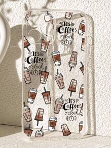 1個防摔奶茶主題柔軟手機殼，適用於 iPhone、HUAWEI Honor、紅米、Galaxy、OnePlus和Pixel - 無色 - 查看 4