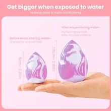 6 cái Màu kép Cầu vồng Bọt biển trang điểm - Nhiều màu - Xem 4