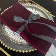 6pcs/Pack Velvet Napkins, 20 X 20 Inch Soft Dinner Napkins, Suitable For Wedding, Party, Banquet, Restaurant Decor