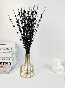 1 pieza/4 piezas/8 piezas Flores artificiales de espuma negra, decoraciones y adornos para árbol de Navidad, ramo de bayas con brillo negro, perfecto para festival, boda, fiesta, decoración del hogar, habitación, mesa, dormitorio, regalo, corona, vid, accesorios de decoración DIY, decoración de árbol de Navidad y plantas de Navidad, decoración del hogar, decoraciones navideñas - Negro - Ver 5