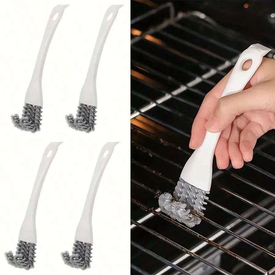 1pc Multifunctional Kitchen Stove Cleaning Brush For Stove, Sink, Bbq Grill, Blind Spot - Grey - View 1