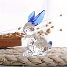 1pc, Crystal Rabbit, Animal Ornaments Table Decorations Desk Craft Decor Transparent Bunny Artwork Gift, Teacher Appreciation Gifts, Graduation For Teacher Easter