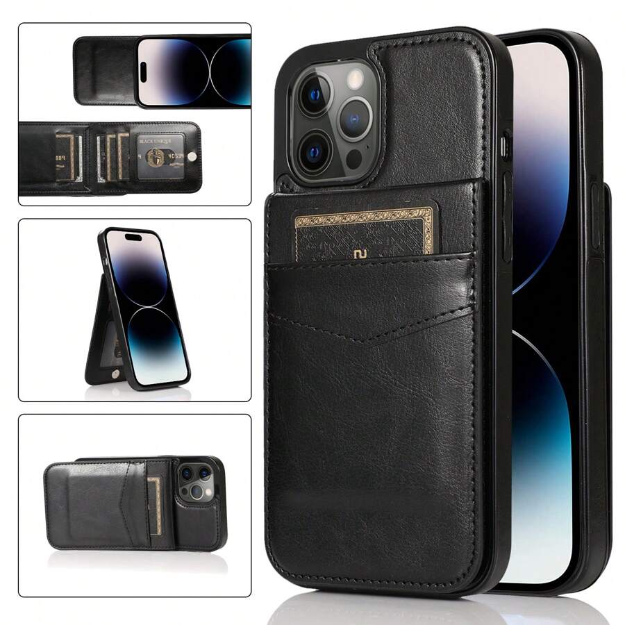 适用于、三星、Galaxy、华为的豪华真皮手机壳，带卡槽、支架和防震保护套，国际版，非国内版。