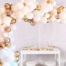 Kit Decoración De Globos Para Cumpleaños Eventos Fiestas - Blanco - Ver 3