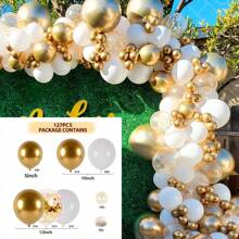 Kit Decoración De Globos Para Cumpleaños Eventos Fiestas - Blanco - Ver 5