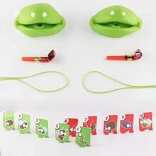 1pc Interesting Frog Game, Colorful Lizard Mask, Educational Toy, Blow Poker Card Game, Desktop Interactive Parent-Child Party Game - Multicolor - View 8