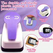 Hole Punch Earring Cards Necklaces Bracelets Stud Self Hair Jewelry Cardboard Holder Display Hole Punch Back To School,Back To School,School Supplies - Purple - View 5