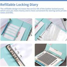 100pcs Money Saving Challenge Envelopes + 1pc Lockable Savings Wallet With Shiny Pink Cover, 25 Inner Sheets And 2 Cardboards Included - Pink - View 6