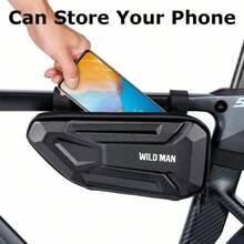 Wild Man防雨單車袋 單車三角工具袋 Eva硬殼騎行車架袋 反光山地車配件 - 軍綠色 - 查看 10