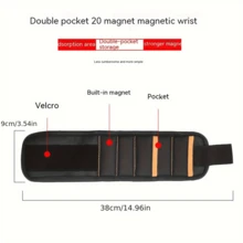 1入多色多功能磁性手腕帶,適用於電工和木工用於固定螺絲,釘子,鑽頭和其他金屬物品 - 藍色 - 查看 5