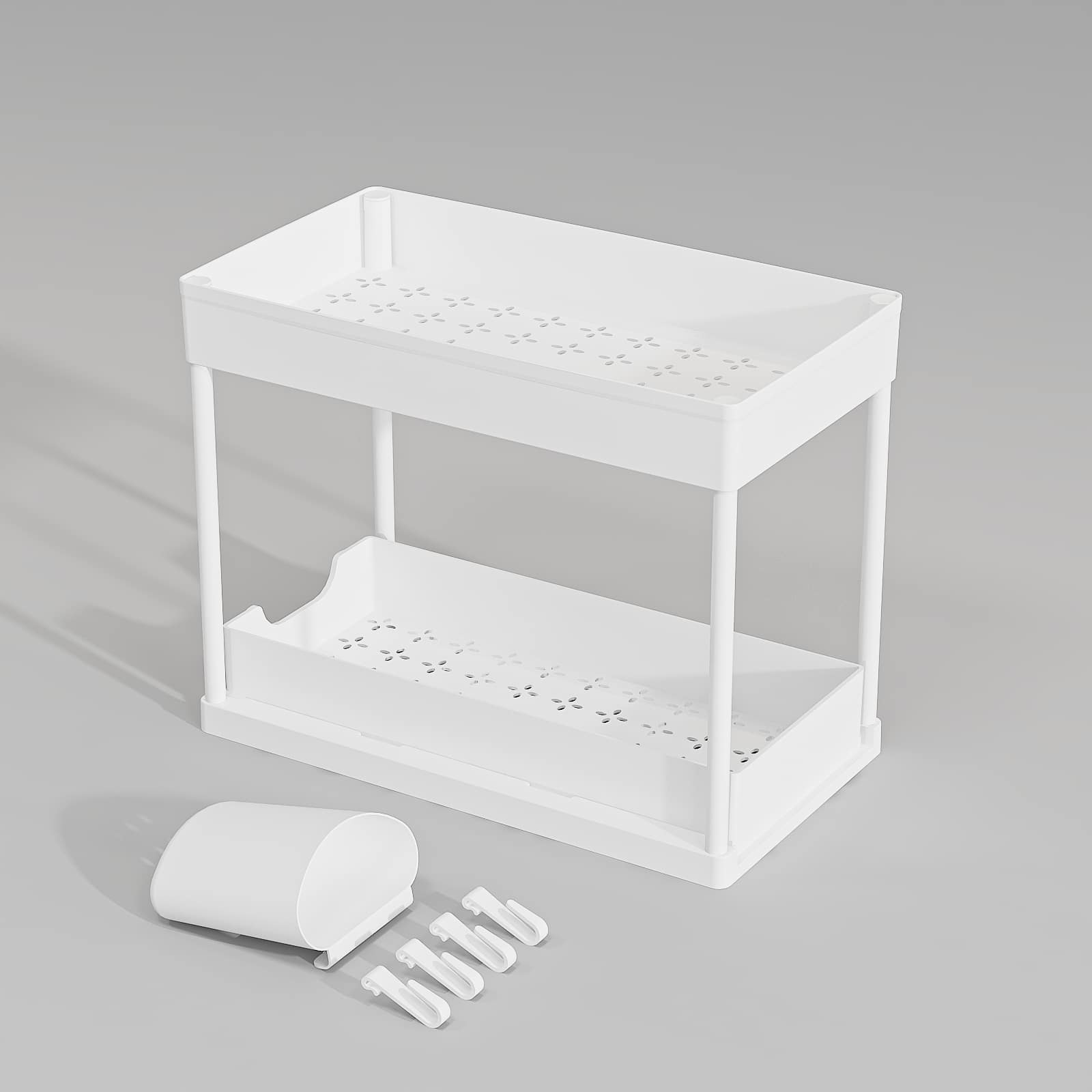 A Two Level Sink Under Organizer Pull Out 2 Level Slide Out Sink