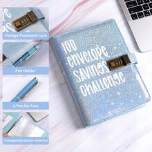 100入組儲蓄挑戰信封並配有1個密碼保護文件夾。明亮的黃色封面配有25張紙和2個板,活頁夾來保護您的秘密 - 黃色 - 查看 7