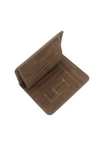 1pc Men's Multi-Card Wallet Short Matte Leather Wallet Retro Three-Fold Vertical Wallet Clip Gifts For Valentine's Day Business Casual For Men Wallet Purse Wallet Small Wallet Men Wallet Leather