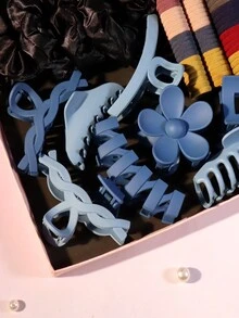 粉紅色秋季女性髮飾套裝,夢幻粉紅色髮箍、髮圈、髮夾,設有多種尺寸的女神髮飾套裝,萬聖節禮物 - 彩色 - 查看 6