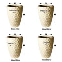 Modern Luxury Column Vase Balcony Diamond Polyethylene With UV Protection - 米色 - 查看 4