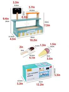 3入組兒童模擬皇家甜點展示架假裝遊戲玩具茶具套裝,適合男女早教 - 三件套 - 查看 4