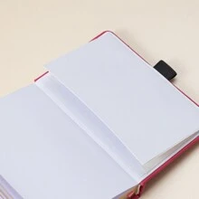 1本子彈筆記，A6點格筆記本，點格筆記本日記本，布面硬皮覆蓋的點格日記筆記本，點格日記筆記本，160gsm厚紙點格筆記本套裝 - 紅色 - 查看 4