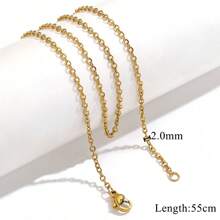 10入組304不銹鋼2mm/1.5mm寬連鎖,不銹鋼項鏈女士/男士吊墜diy珠寶飾品配件項鏈 - 鏈 - 查看 21