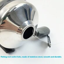 不鏽鋼射魚釣線輪,附捲軸腕帶,彈弓射魚箭魚射擊戶外狩獵配件 - 黑與白 - 查看 7