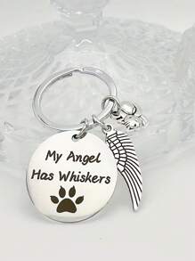 "1pc Pet Memorial Necklace - Stainless Steel Heart Pendant Cremation Urn For Cat And Dog Ashes Jewelry " - Silver - View 4