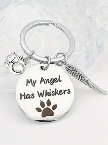 "1pc Pet Memorial Necklace - Stainless Steel Heart Pendant Cremation Urn For Cat And Dog Ashes Jewelry " - Silver - View 3