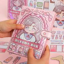 1入組可愛的安靜書3d場景拼貼材料diy裝飾貼紙 - 彩色 - 查看 1