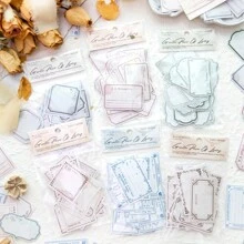 YANJI 1 包 30 件簡約風格剪貼簿貼紙套裝,適用於 Diy 裝飾、手工材料和美學拼貼材料,適用於手機、筆記本、電腦、配件 - 藍色 - 查看 5