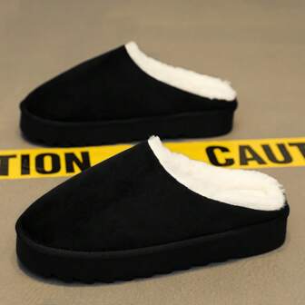 Women'S Platform Thick Sole Snow Boots, Warm Plush Shoes, Slippers