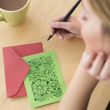 1 張雛菊花透明郵票印章花卉背景 Pvc 塑膠郵票透明郵票用於卡片製作 Diy 日記相冊裝飾 11x16 厘米 - 黑色 - 查看 3