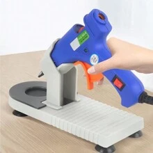 1pc Hot Melt Glue Gun Holder Stand, Base Support - Light Grey - View 3
