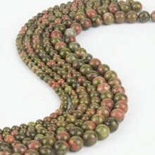 6mm(0.236")-10mm(0.393")天然石頭珠子，花卉綠色，DIY首飾製作，可用於項鍊、耳環和手鐲 - 珠 - 查看 5