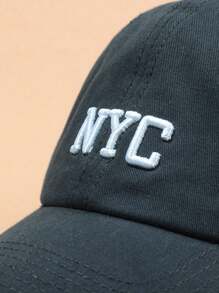1入組男女適用y2k風格紐約棒球帽,適用於戶外運動、遮陽和日常通勤 - 藏蓝色 - 查看 3