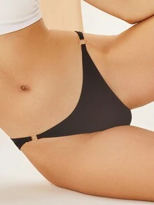 6入組女士實色舒適綸花邊三角褲 - 彩色 - 查看 6