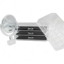 Organizador de Maquillaje, Acrilicos Organizadores para Cosméticas Transparente de Gran Capacidad, Soportes para Maquillaje Apilable con Cajones, para Skincare, Cosméticos, Perfumes y Brochas - transparente - Ver 6