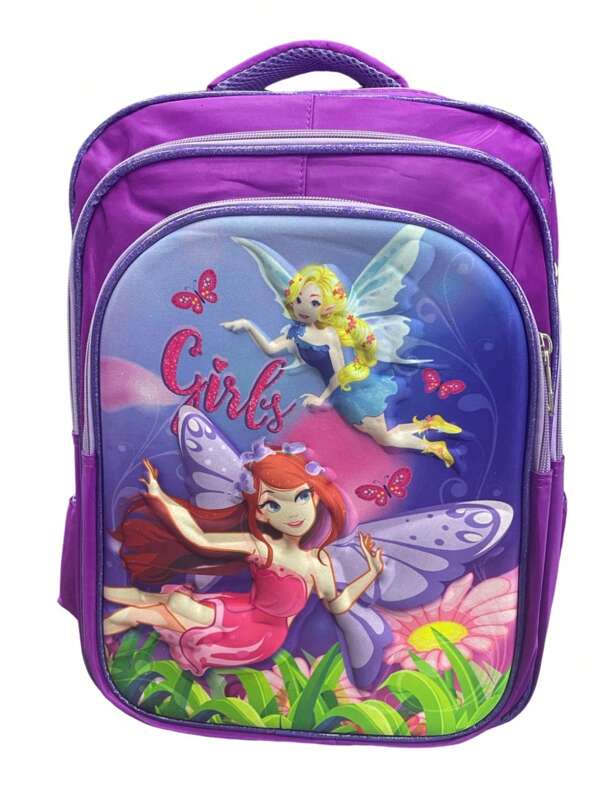 Bolsa Ling Mochila Infantil Escolar Grande Capacidade Envio Cor Aleatória Feminina Masculina Menina Menino Adolescente Princesa Animal Astronauta Dinossauro Carro Moto