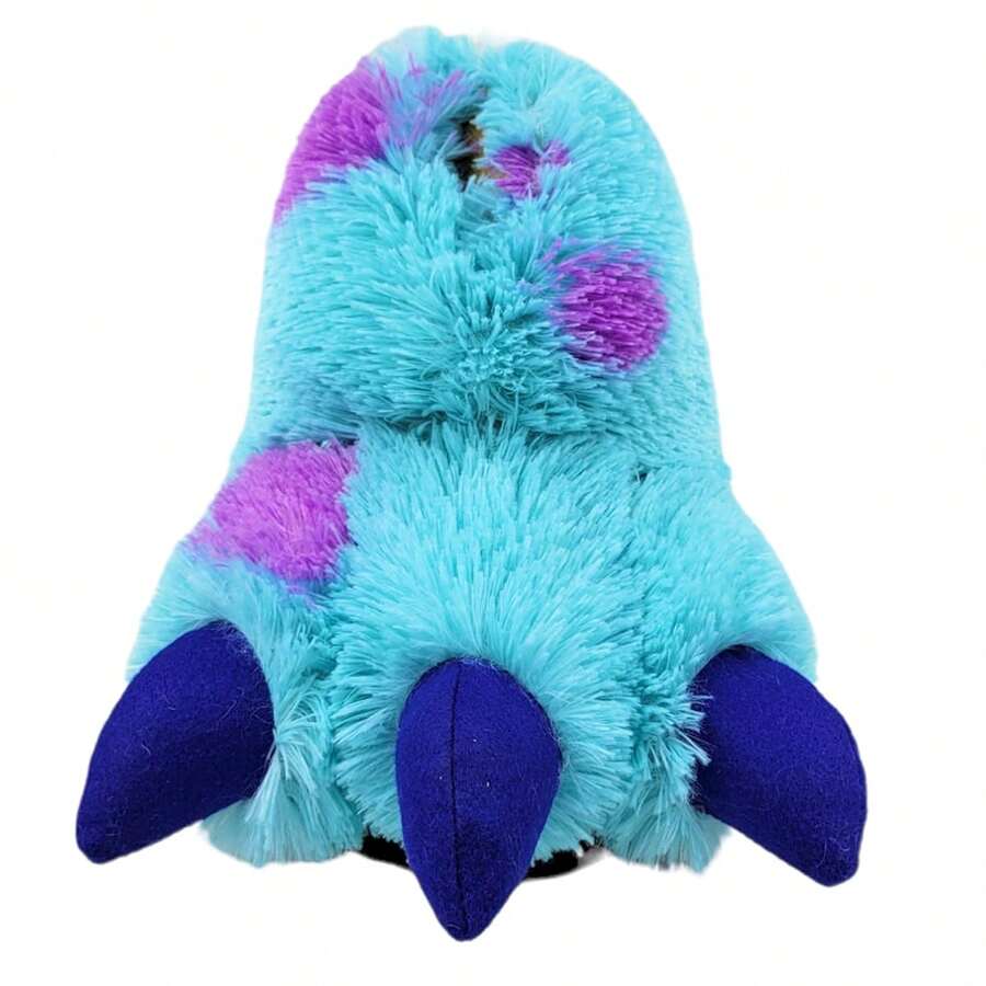 Figure Slippers Claw Sully Monster Plush Sole Adult - Blue - View 1