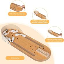 1入組木製拼圖益智遊戲,思維邏輯正方形玩具拼圖,1入組桌面迷你保齡球遊戲套裝,現代化木質桌面迷你保齡球射擊巷,減壓小手指玩具,有趣惡作劇禮物,適用於男女青少年 - 紅色 - 查看 7