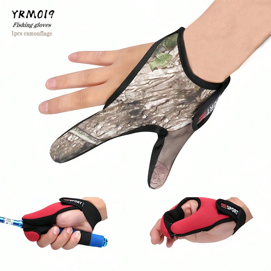 Fishing Gloves 2 Fingers Protector Breathable Anti-Slip Anti-Cut Fishing Gloves Carp Outdoor Fishing Tackle Accessories Supplies