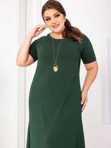 Plus Size Dresses - Green - View 2