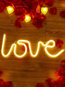 愛情霓虹燈-usb或電池操作臥室霓虹燈,led愛情裝飾標誌,適用於聖誕節、婚禮、兒童房間或客廳 - 暖白光 - 查看 2