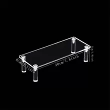 Acrylic Display Shelf For Action Figures, Blind Box Toys, Jewelry, Multiple Tiers Showcase Organizer Storage Rack - Single Layer 20cm (layer Width 8cm) - View 1
