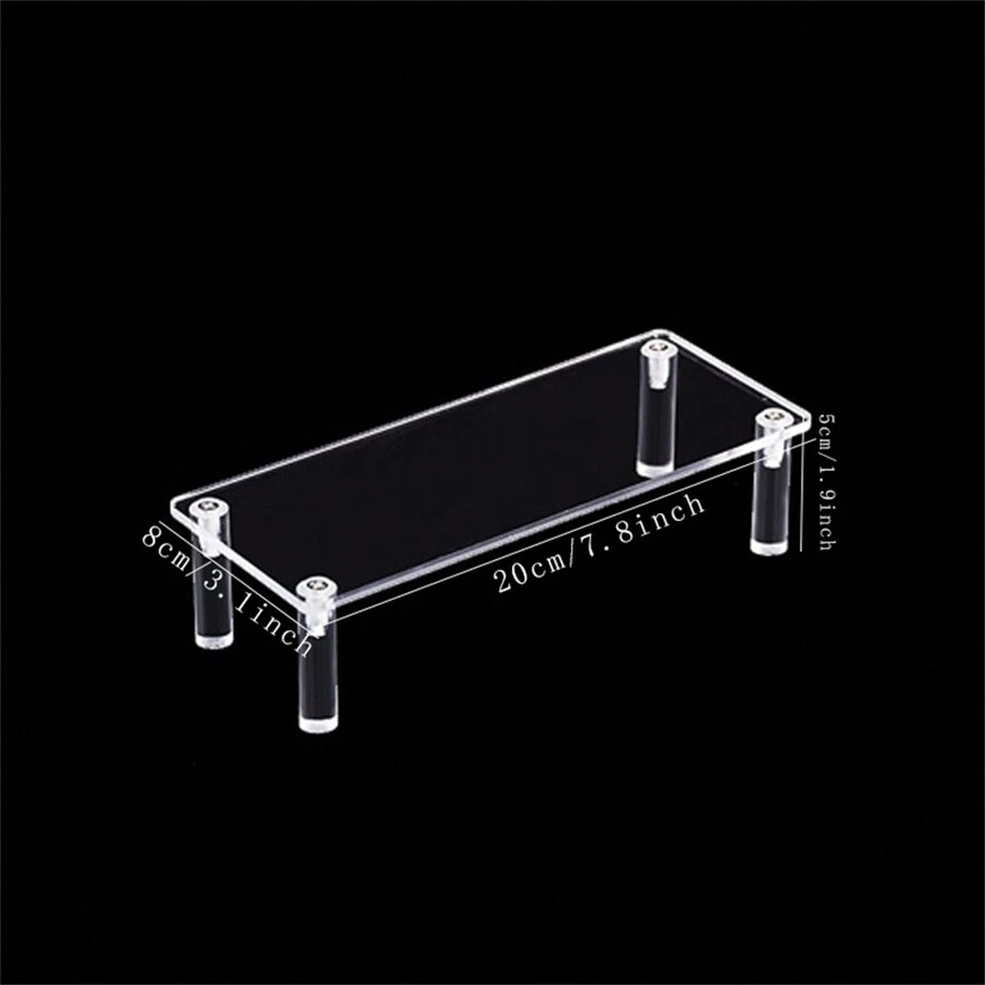 Acrylic Display Shelf For Action Figures, Blind Box Toys, Jewelry, Multiple Tiers Showcase Organizer Storage Rack - Single Layer 20cm (layer Width 8cm) - View 1