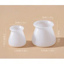 Silicone Table And Chair Leg Caps White/Grey Furniture Feet Pads Floor Protectors Anti-Slip/Scratch, Chair/Table Leg Covers - Noise Reduction - White - View 2