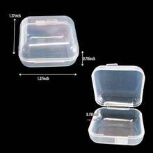 Cenbee 48 Pcs Clear Small Plastic Storage Containers Anti Oxidation Transparent Jewelry Holder For Item Craft, Beads, Pills, Ear Studs, Necklaces,Rings, Case (1.37 X 1.37 0.7 Inches) - Clear - View 2