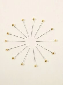 300pcs/200pcs/100pcs Metal Color Upholstery Tacks With Plastic Box, Valentine's Day Positioning Beads Pins, Sewing DIY Craft Decoration, Suitable For Mother's Day, Halloween, Christmas (Random Box) - Gold - View 3